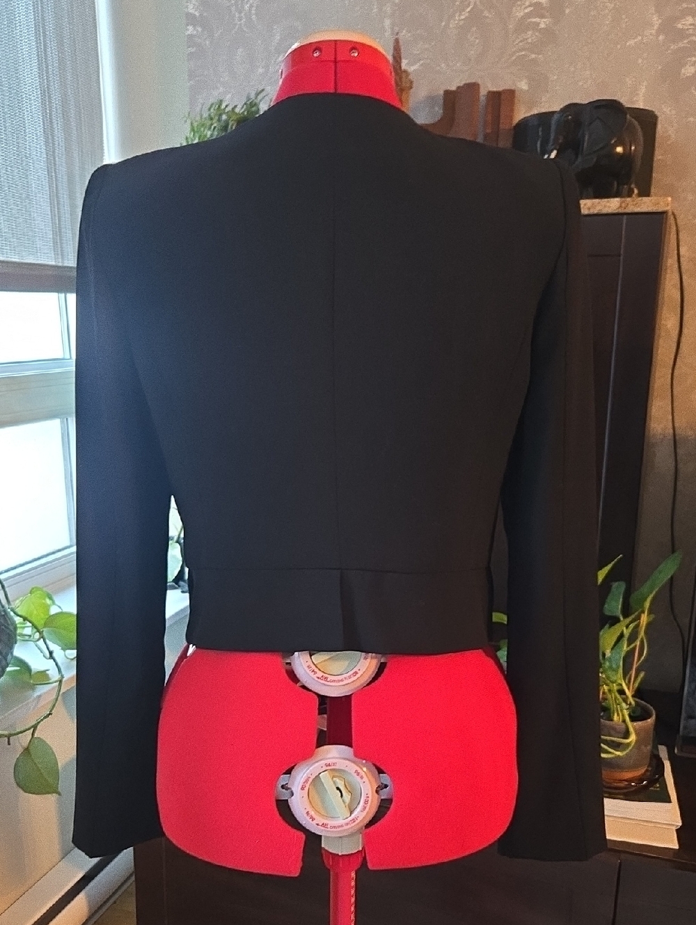 BCBGMaxAzria Cropped Black Draped Open-Front Blazer - Picture 2 of 14